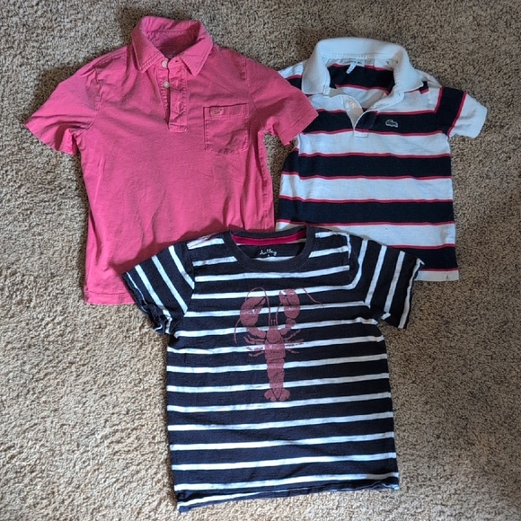 Bundle Of Boys Shirts Lacoste, Hatley, Vineyard Vines - Picture 1 of 8